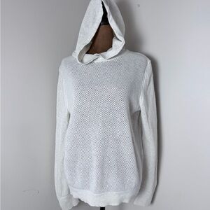 Banana Republic White Hooded Sweater Wool Cashmere